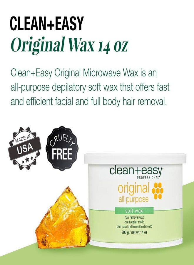 Clean + Easy All-Purpose Soft Wax – Wax for Sensitive Skin, Hair Removal for Body & Facial Hair, 14 oz - Image 3